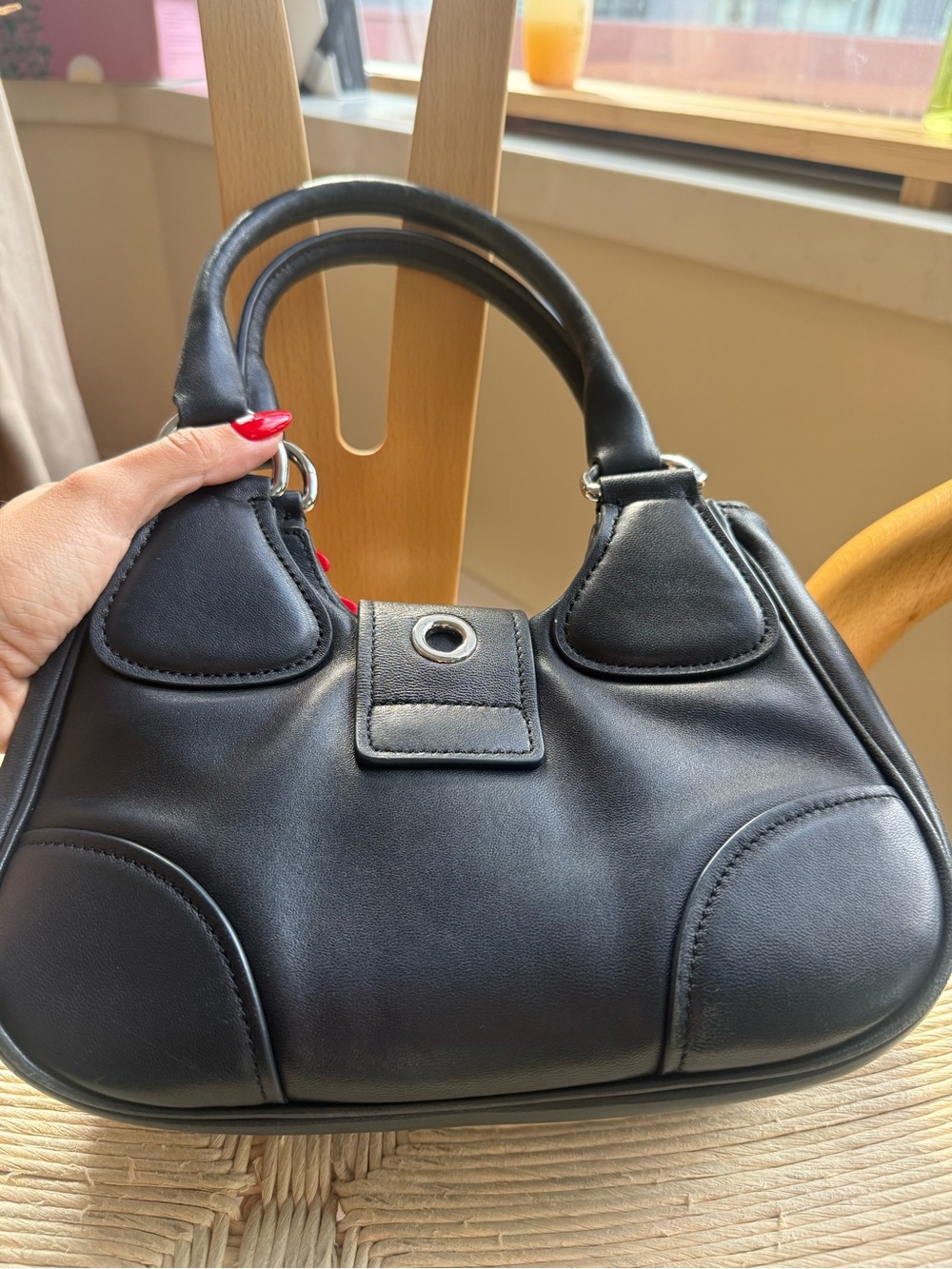 Prada Moon Leather Shoulder Bag - Picture 6 of 10